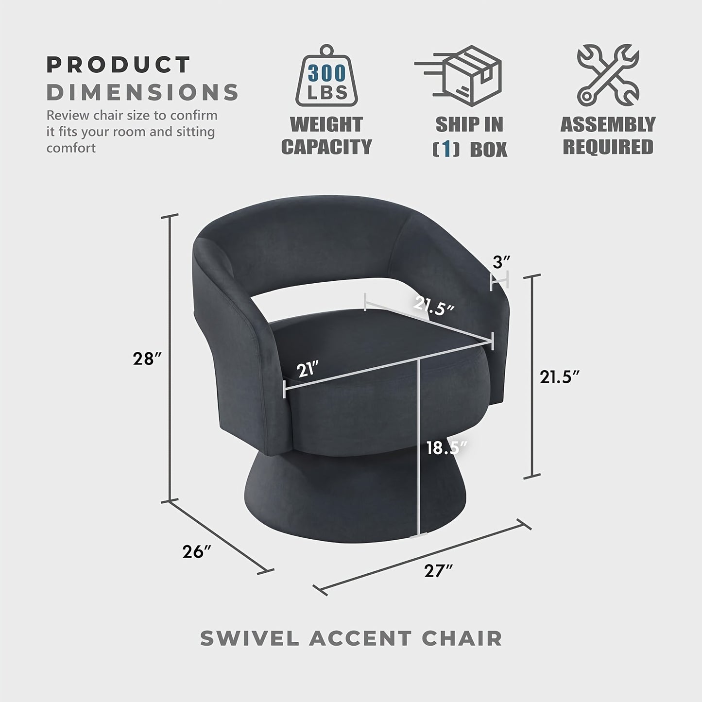 360 Degree Swivel Barrel Chair Modern Velvet Accent Chair Comfy Round Armchair Swivel Accent Chair for Living Room Orange