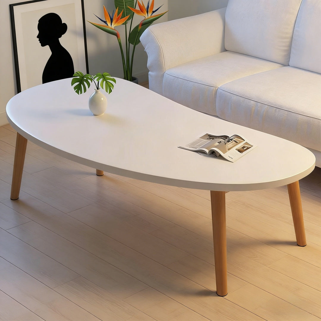 Modern Minimalist Solid Wood Coffee Table - Natural Wood Grain Stylish Tea Table for Living Room Small Apartments Versatile Decor Coffee Table Gift