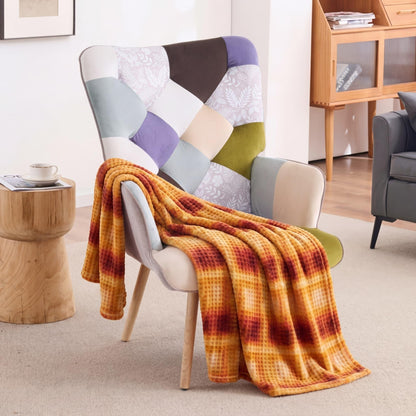Patchwork Accent Chair High Back Armchair with Memory Foam Cushion & Hardwood Legs – 330 lbs Capacity Linen Upholstered Reading Chair for Living Room Bedroom Home Office, 6 Colors