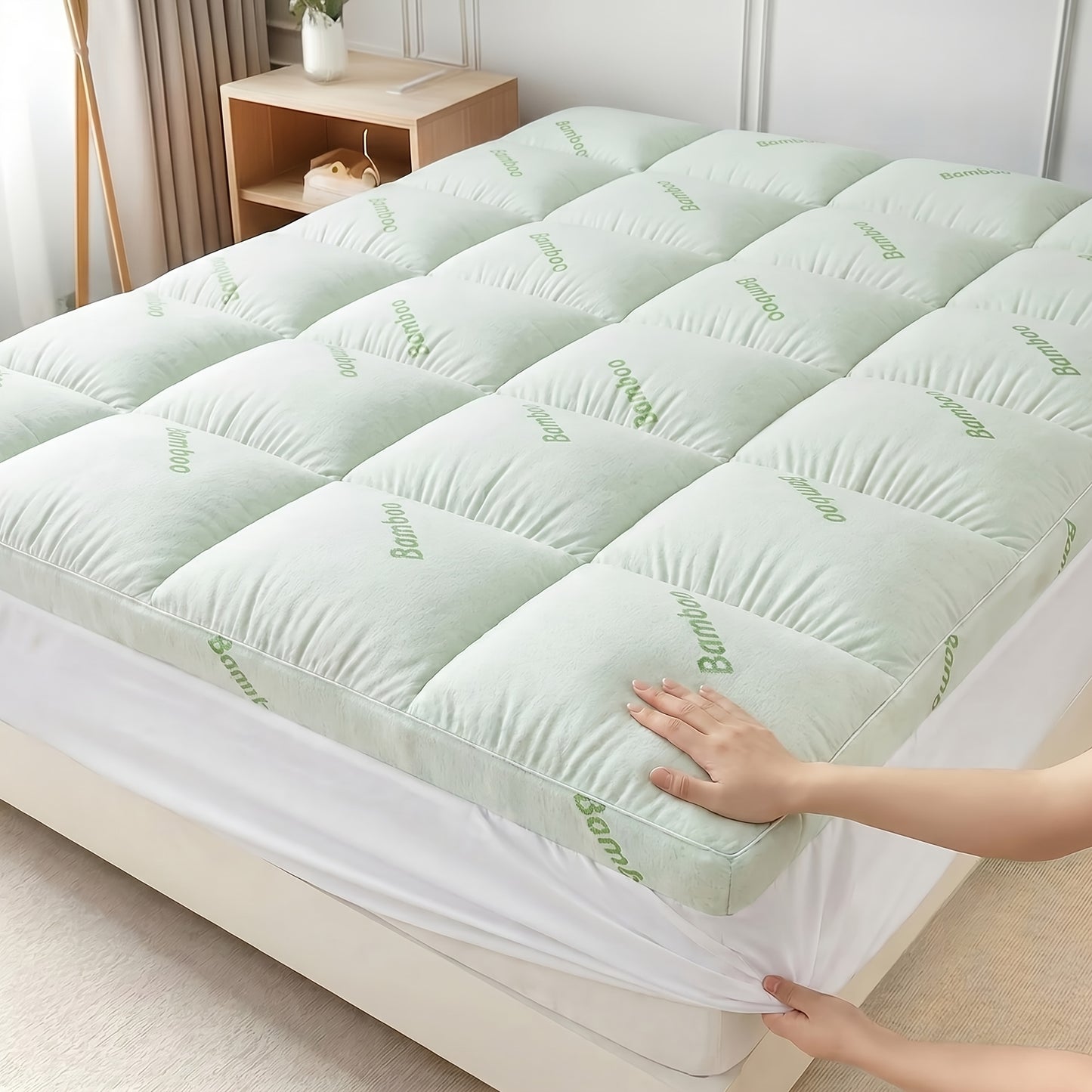 [Cooling Mattress Cover] Cooling Mattress Cover, Suitable For Mattresses With A Thickness Ranging From 8 To 21 Inches, An Ideal Choice For Summer Bedroom Mattresses