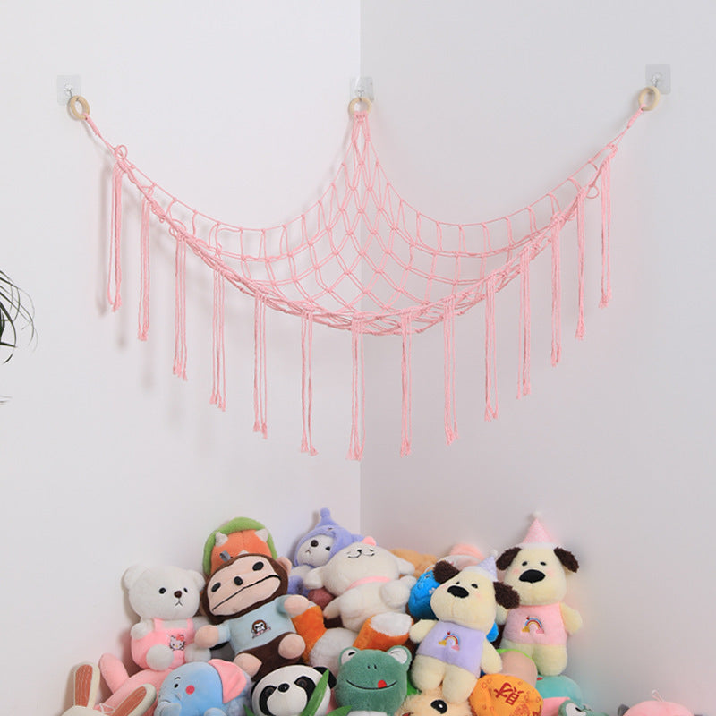 A Plush Toy Storage Hammock With Built-In Lighting, Ideal For Storing Unused Plush Toys And Indoor Items, As Well As Small Accessories For Halloween, Christmas, Easter, And Thanksgiving.