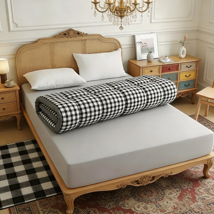 Japanese Plush Roll-Up Mattress Topper - Suitable for Bed, Sofa Bed, Dorm & Home, Machine Washable Soft Mattress Topper, Foldable And Portable Sleeping Pad, for Valentine'S Day And New Year Gifts