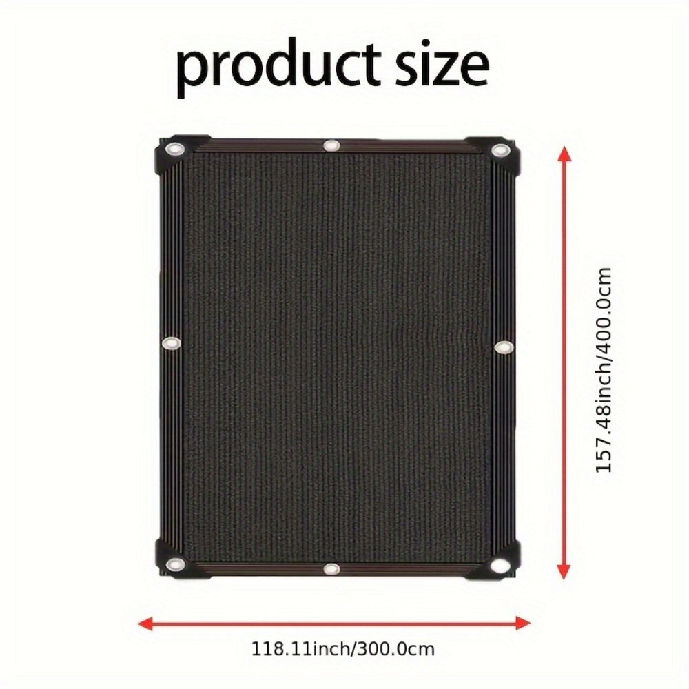 Rectangle Shade Sail Heavy Duty Black 93% UV Block Wind Resistant HDPE Canopy – 6 Sizes, Reinforced Corners & PVC Edge Binding for Patio Gazebo Backyard Lawn Pool Deck