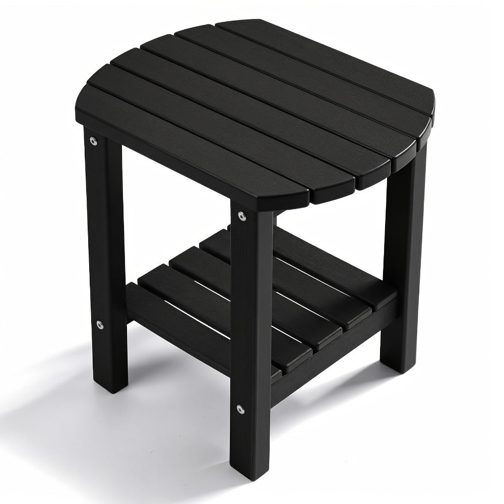 Adirondack Oval Side Table HDPE Weather Resistant Portable Detachable Base Outdoor End Table for Patio Backyard Pool Beach 5 Colors