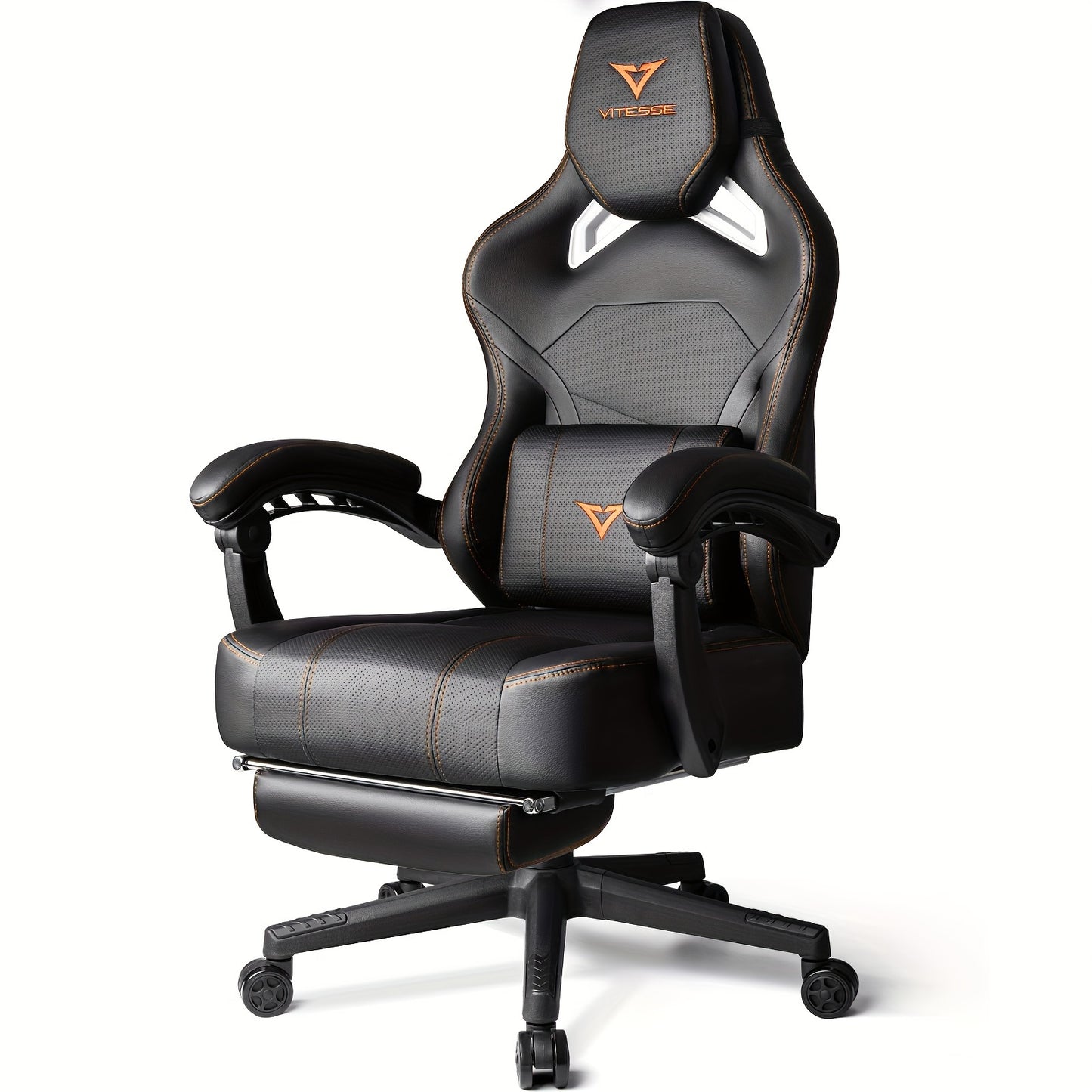 Big And Tall Gaming Chair 400lb Weight Capacity With Footrest, Ergonomic Video Game Chair For Adults With Oversized Headrest And Lumbar Pillow, Computer Chair Gaming For Office