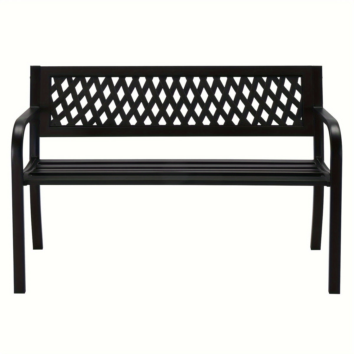 Outdoor Bench shown in the Black option