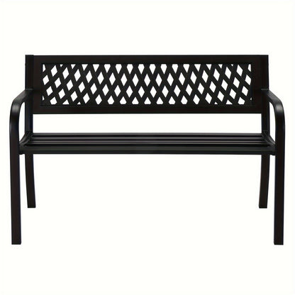 Outdoor Bench shown in the Black option