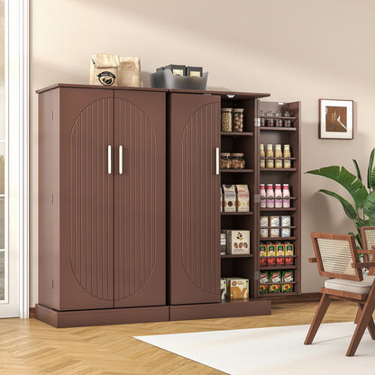 Storage Cabinet shown in the Deep-brown, 16"D x 24"W x 47"H option