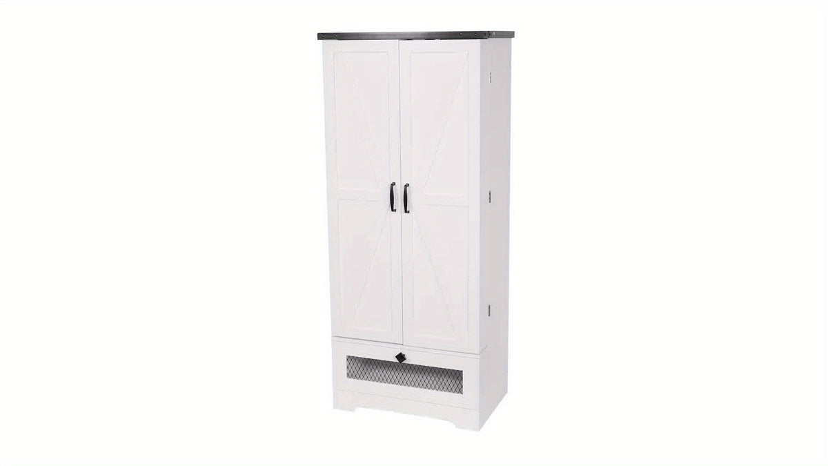 47-Inch Freestanding Kitchen Pantry Cabinet with Storage Drawers and Adjustable Shelves detail image - detail view 13