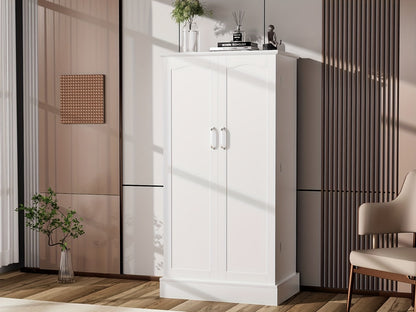 47-Inch Freestanding Pantry Cabinet with Adjustable Shelves for Organized Everyday Storage detail image - detail view 18