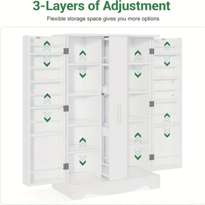 47-Inch Kitchen Pantry Cabinet with Storage Drawers for Organized Everyday Storage detail image - detail view 6