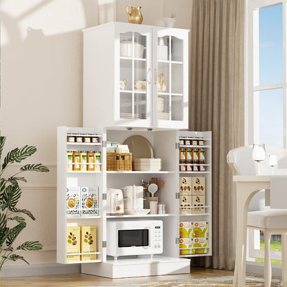47-Inch Kitchen Storage Cabinet with Storage Drawers and Adjustable Shelves detail image - detail view 7