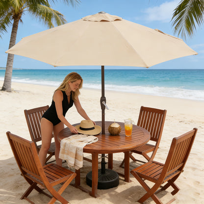 [UV Protection] 7.5' Umbrella Outdoor Patio, Pool Market Umbrella W/ 6 Fiberglass Ribs, Table Umbrella With Crank UV Protection For Porch, Deck, Yard, Garden