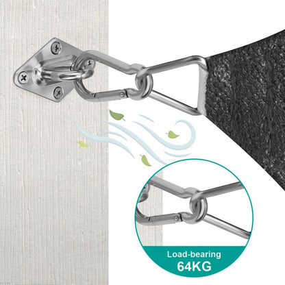 44 Pcs Shade Sail Hardware Kit, 6 Inch Outdoor Sun Sail Accessories, 304 Stainless Steel Turnbuckles & Brackets for Triangle/Rectangle Sails, Patio Canopy Installation Hardware Set Waterproof