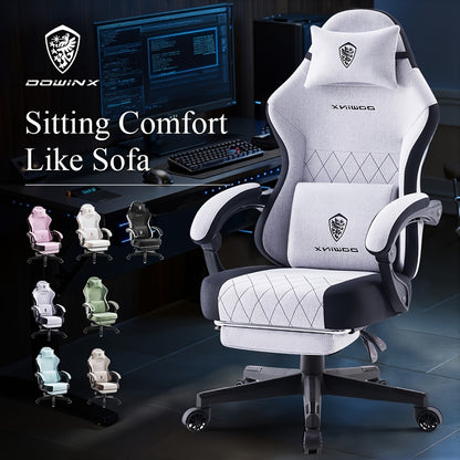 New Big & Tall Breathable Fabric Adult Gaming Chair With Pocketed Spring Cushion & Massage Lumbar Support - Ergonomic High Back Office Chair With Adjustable Headrest/Footrest, 300LBS Weight Capacity, Black, Gray, White, Green And 7 Other Colors