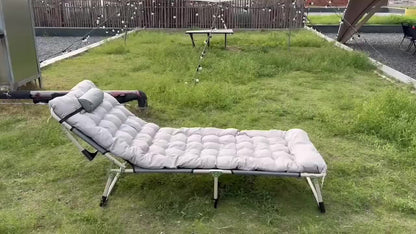 Lunch Break Lounge Chair With Optional Pillow And Mattress (optional Without Mattress), Ergonomic, Easy To Carry, Office Nap, Multifunctional Lounge Chair, Compact Lounge Chair, Short Sleep, Adjustable Seat, Lightweight Frame, Durable Structure.