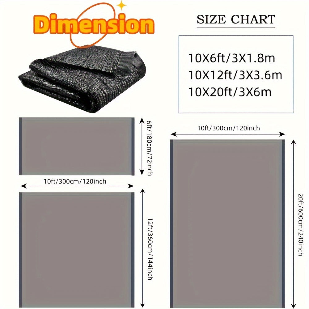 40% Shade Cloth for Gardens, Mesh Sunshade Netting, Sunblock Material with Grommets Designed for Plant Heat Protection in Patios, Outdoor Areas, Greenhouses, Pergolas, And Chicken Coops