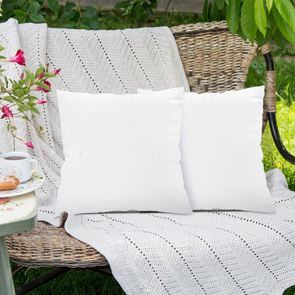 Throw Pillow Inserts 4 Pack 18x18 20x20 12x20 Inch Square Lumbar Decorative Couch Pillows Upgraded Waterproof Soft Touch for Sofa Bed Living Room Patio Garden White