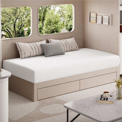 Costoffs 8/10/12in Gel Memory Foam Mattress, Medium Firm Bed with Green Tea Scent & 3-Layer Support for Dorm, Guest Room, Bunk Bed, Furniture for Home, Christmas Gift