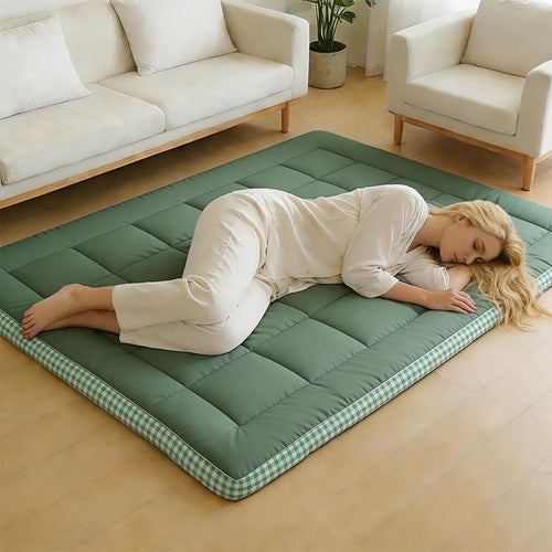 Japanese Plush Roll-Up Mattress Topper - Suitable for Bed, Sofa Bed, Dorm & Home, Machine Washable Soft Mattress Topper, Foldable And Portable Sleeping Pad, for Valentine'S Day And New Year Gifts