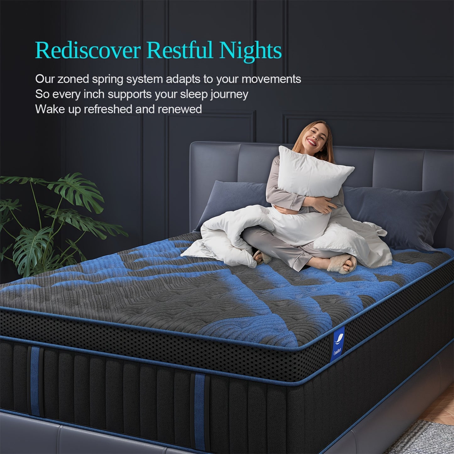 [Gel Memory Foam Mattress] 12/14 Inch Gel Memory Foam Mattress Hybrid Pocket Spring Twin Full Queen King Bed Mattress In A Box, Euro Top Medium Firm for Back & Lumbar Support, Individual Pocket Spring Bed for Motion Isolation & Fiberglass Free