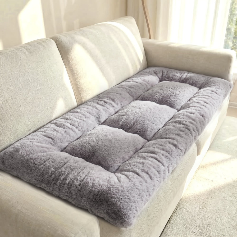 Foldable Floor Mattress Tatami Sleeping Pad, Ultra-Soft Thickened Sofa Mattress for Bedroom Camping Dorm & RV, Portable Japanese Floor Bed – Grey, Small Twin Queen King