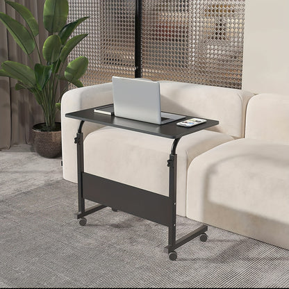 Height Adjustable MDF with Triamine Iron Frame 4 Wheels with Brakes Computer Table Side Table Desk Save Space Different Styles Suitable for Living Room Kitchen Study Bedroom Outdoor, Cost-effective Affordable Price