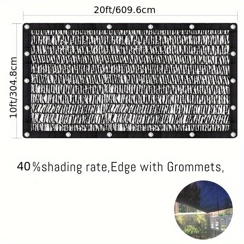40% Shade Cloth for Gardens, Mesh Sunshade Netting, Sunblock Material with Grommets Designed for Plant Heat Protection in Patios, Outdoor Areas, Greenhouses, Pergolas, And Chicken Coops