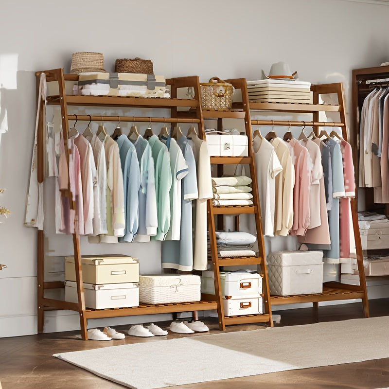 A multi capacity storage rack with brown and brown options, equipped with 5 side storage racks. A hat rack with shelves and bags is suitable for home storage, and a side hat hook is suitable for bedroom and hat room storage Specifications: with bag or wit