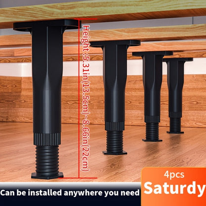 5.3-Inch Bed Frame Support Legs with Non-Slip Base and Adjustable Height for Bedroom detail image - detail view 3