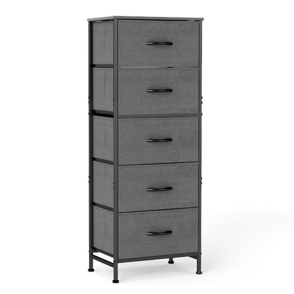 5-Drawer Freestanding Kitchen Pantry Cabinet with Multiple Color Options detail image - detail view 5