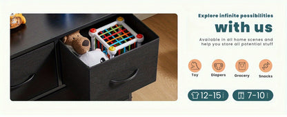 5-Drawer Metal Dresser with Multiple Color Options for Bedroom detail image - detail view 22