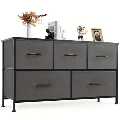 5-Drawer Metal Dresser with Multiple Color Options for Bedroom detail image - detail view 5