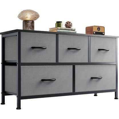 5-Drawer Wide Dresser with Multiple Color Options, Drawer Storage Cabinet detail image - detail view 10