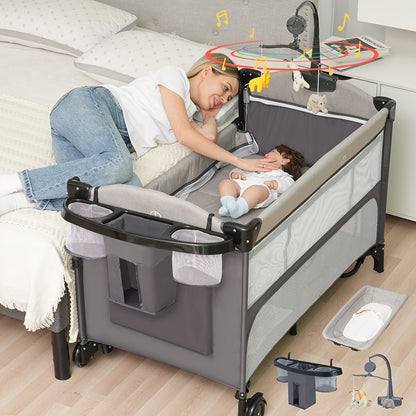 Baby Bassinet shown in the Gray option