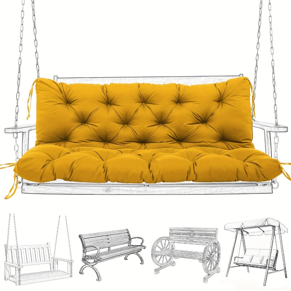 5-Inch Outdoor Swing Cushion with Waterproof Protection and Memory Foam for Patio detail image - detail view 6