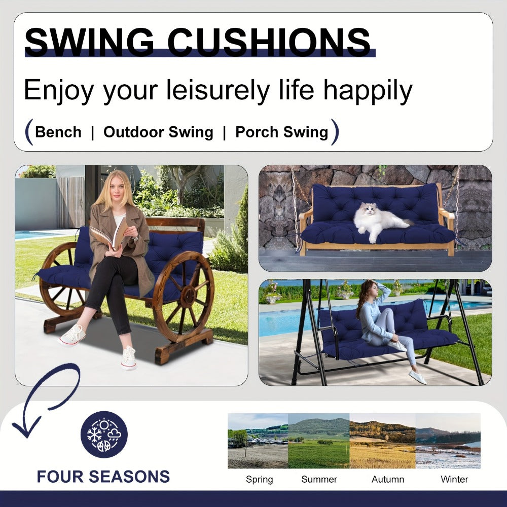 5-Inch Outdoor Swing Cushion with Waterproof Protection and Memory Foam for Patio detail image - detail view 7