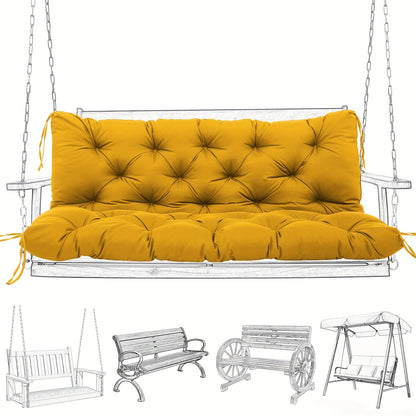 Outdoor Swing Cushion shown in the Yellow, 60 x 40 x 5 inches option