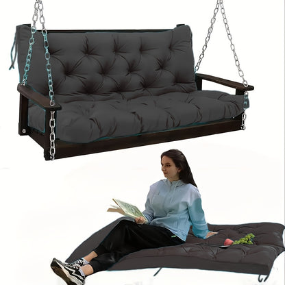 Outdoor Swing Cushions shown in the Black(5 Inch Thick) option
