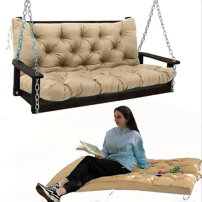 Outdoor Swing Cushions shown in the Khaki(5 Inch Thick) option