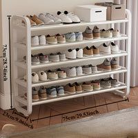 White 5-layer shoe rack can hold 18 pairs of shoes