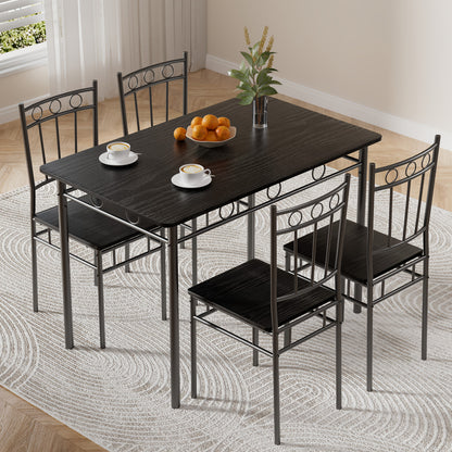 Dining Table Set shown in the Black option