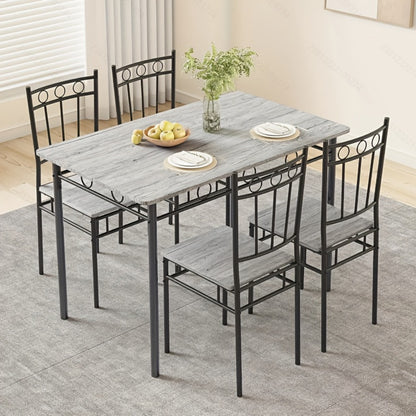 5-Piece Dining Table Set with Multiple Color Options for Kitchen detail image - detail view 5