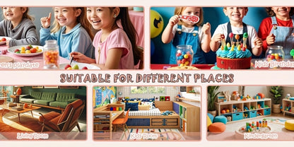 5-Piece Foldable Kids Table And Chair Set with Multiple Color Options for Kids' Room detail image - detail view 10