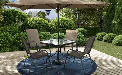 5-Piece Patio Dining Set with Stackable Design for Practical Everyday Home Use detail image - detail view 18