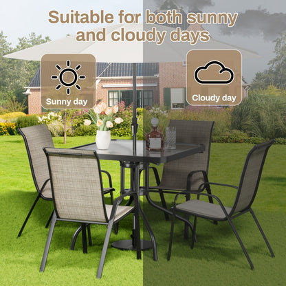 5-Piece Patio Dining Set with Stackable Design for Practical Everyday Home Use detail image