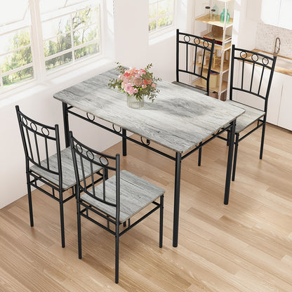 Dining Table Set shown in the Gray option