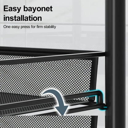5-Tier 360° Rotating Storage Cart with 360° Swivel for Bathroom detail image - detail view 11