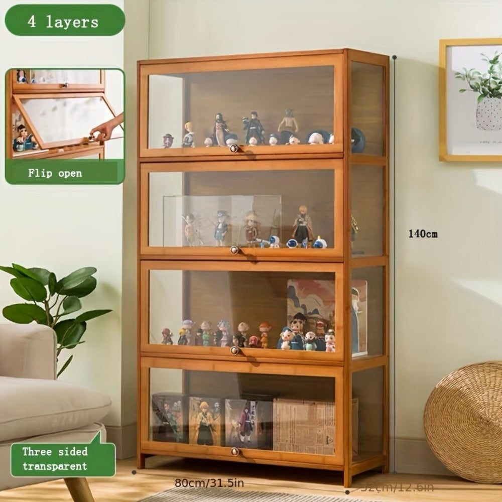 5-Tier Acrylic Display Cabinet with Crystal-Clear Finish for Living Room detail image - detail view 7
