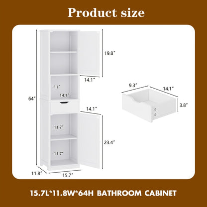 5-Tier Freestanding Bathroom Storage Cabinet, Freestanding Storage Cupboard detail image - detail view 4
